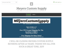 Tablet Screenshot of meyerscustomsupply.com